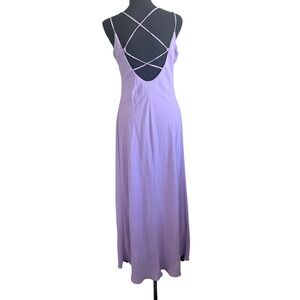 Vintage Windsor Y2K Lavender Maxi Dress Cris Cross Back Size 11/12 HoCo Prom